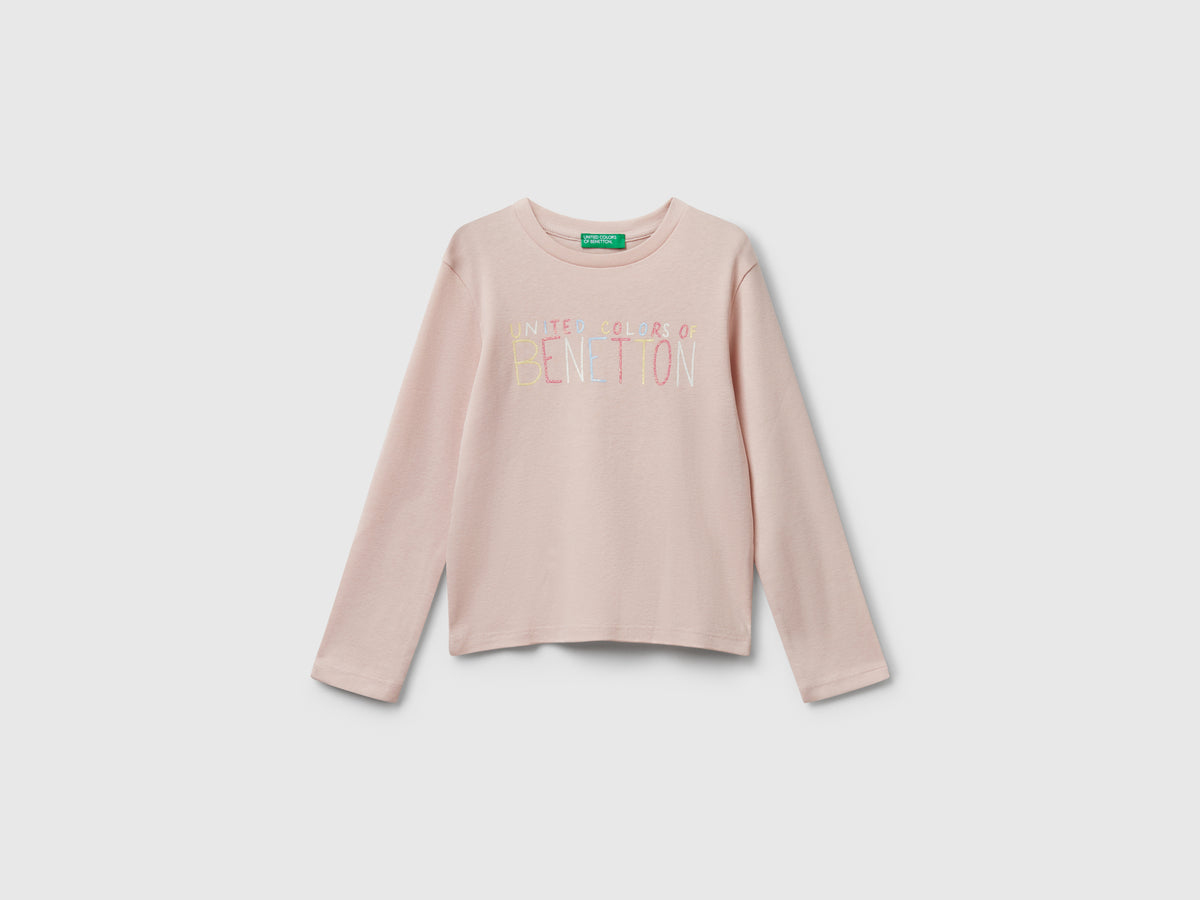 T-shirt com logótipo glitter em algodão - ucb_image_FS