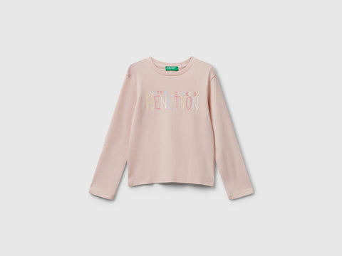 T-shirt com logótipo glitter em algodão - ucb_image_FS