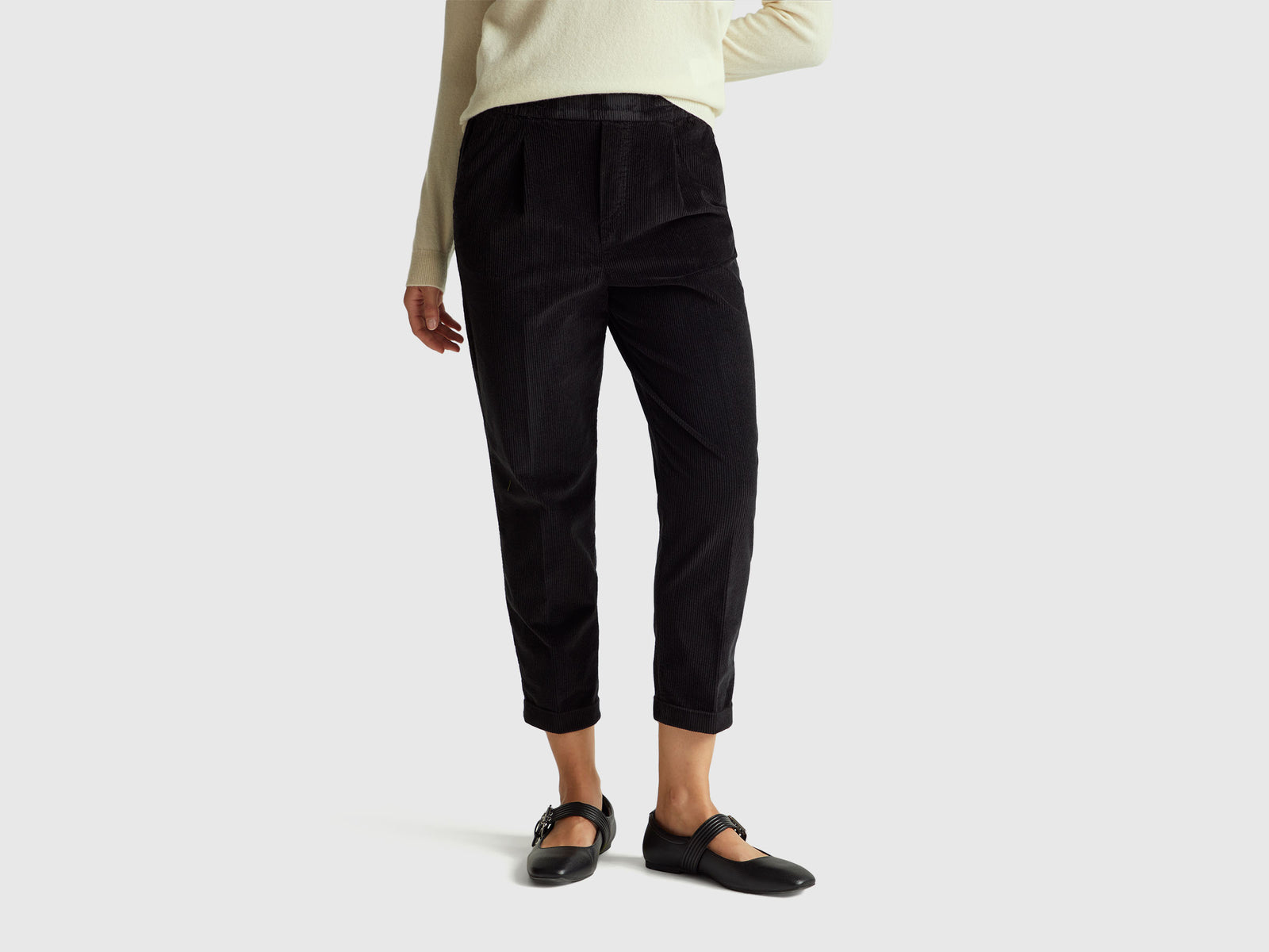 Chinos em veludo com cintura elástica - ucb_image_F