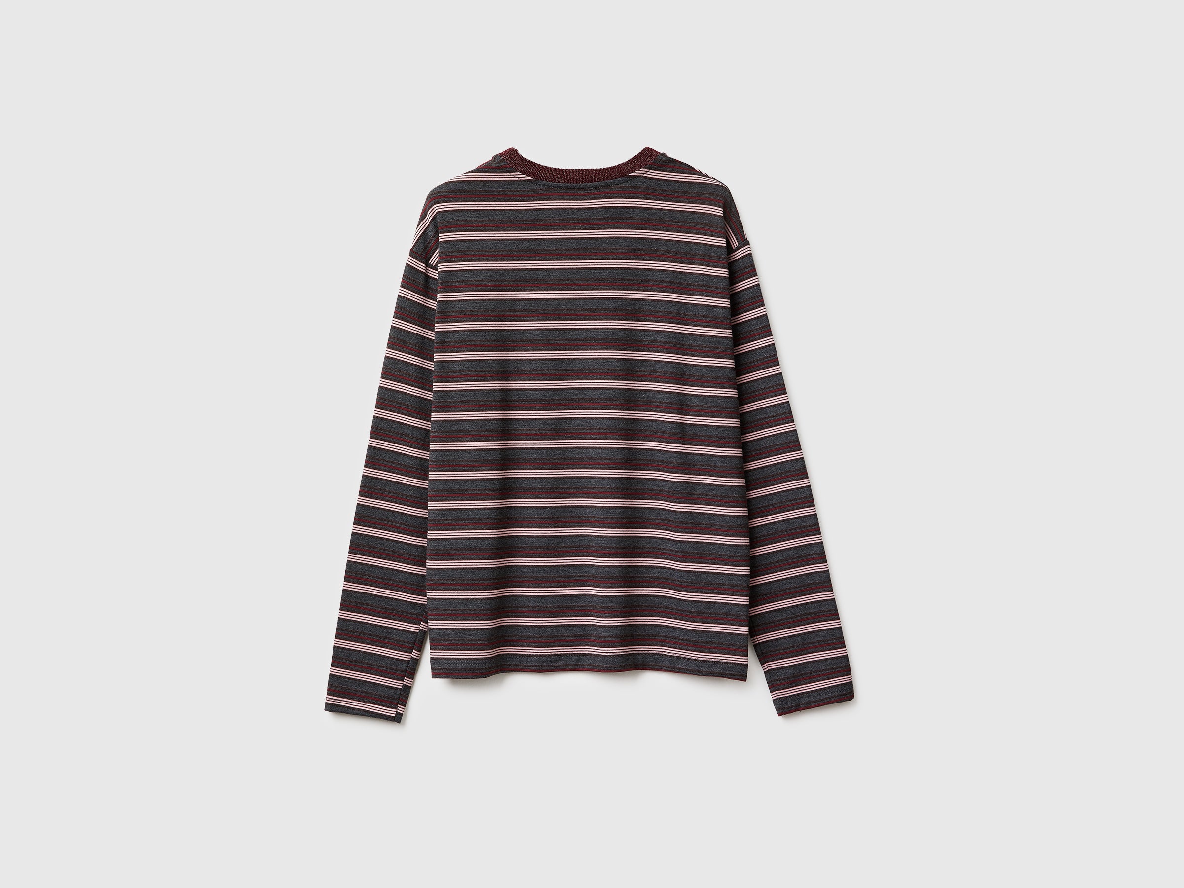T-shirt às riscas com gola lurex - ucb_image_BS