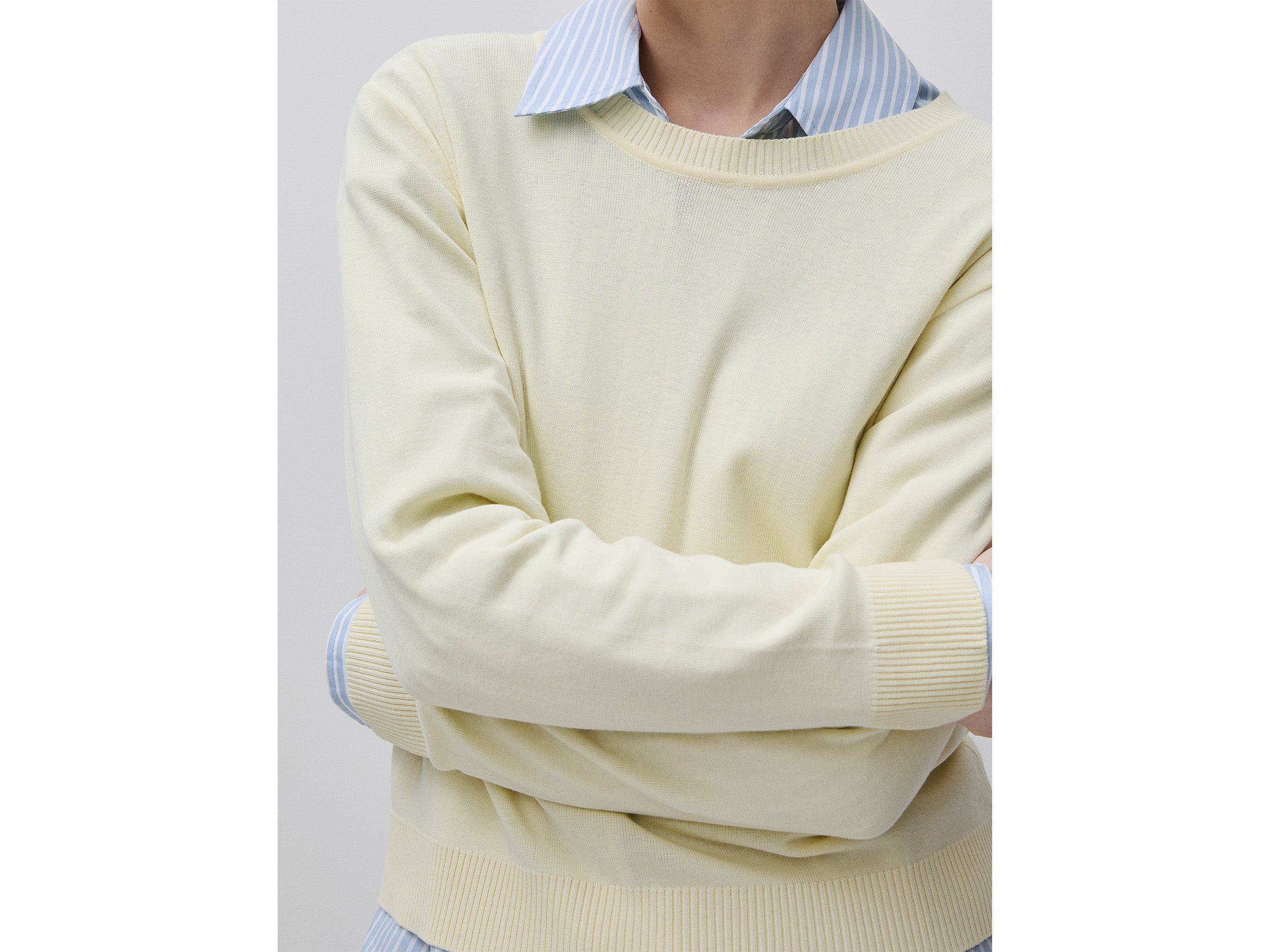 Camisola amarelo claro em algodão tricot - ucb_image_FY