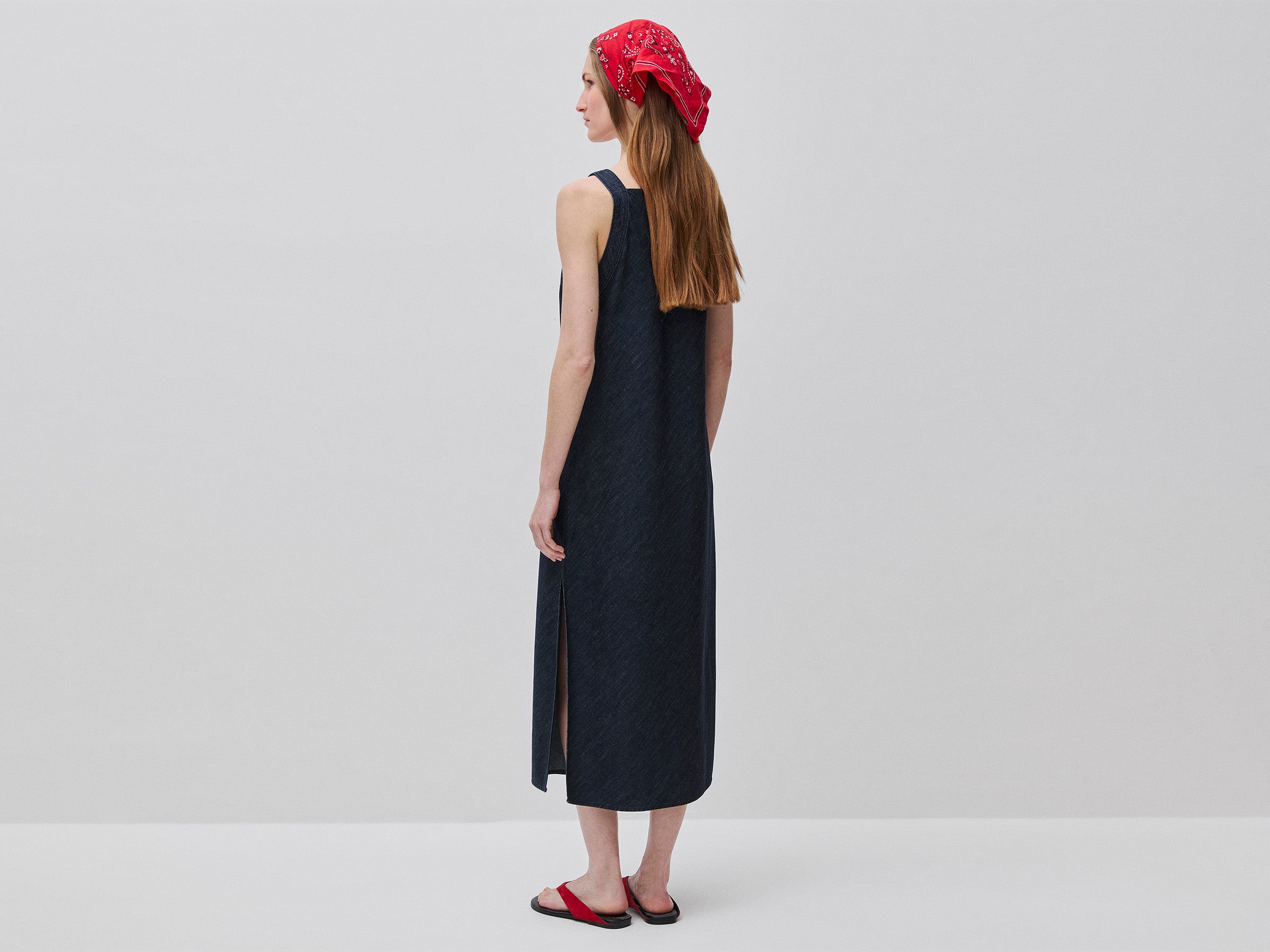Vestido midi em denim - ucb_image_B
