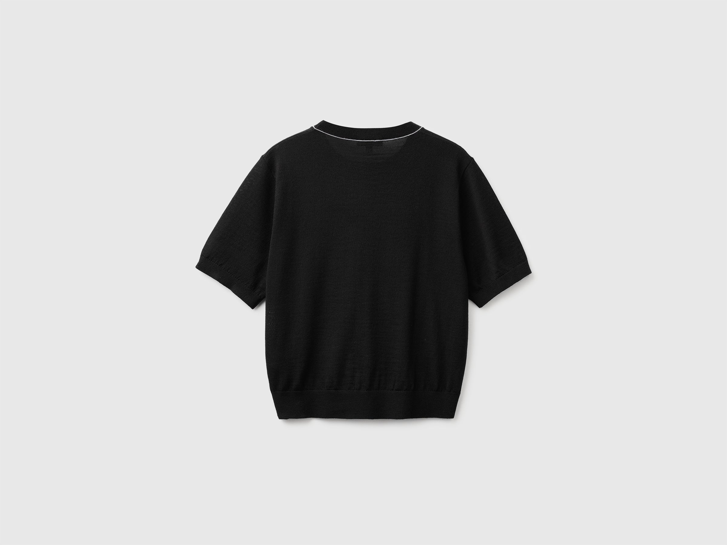 Camisola de manga curta em pura lã Merino - ucb_image_BS
