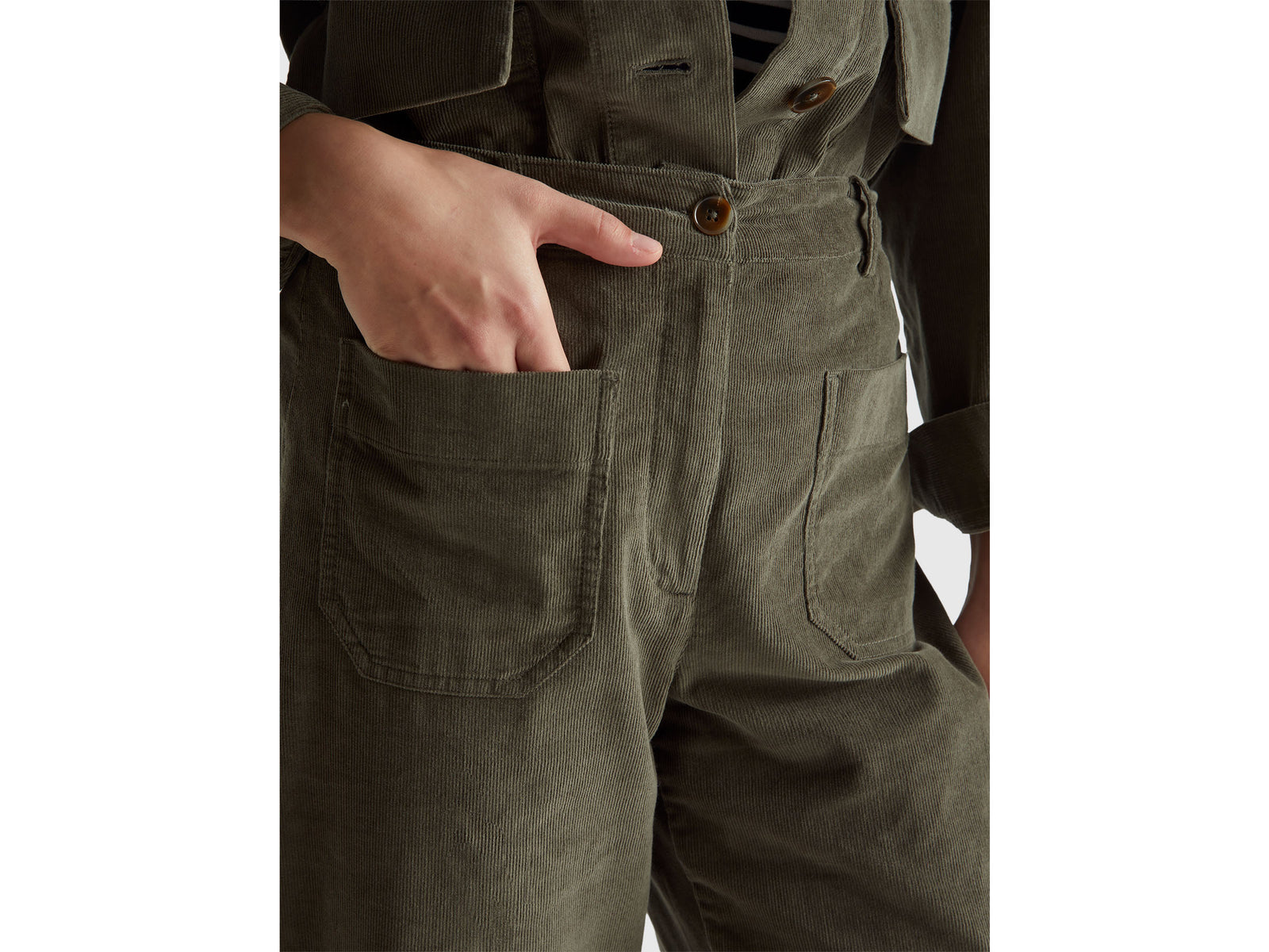 Straight corduroy trousers