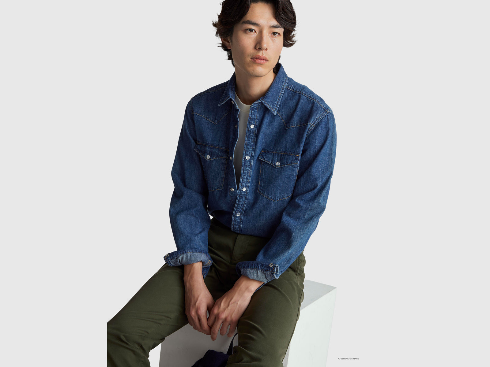 Western denim shirt