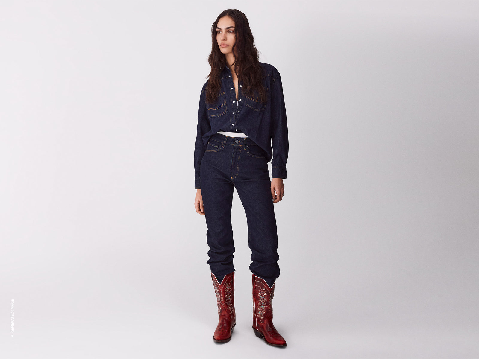 Rinse-wash bootcut jeans