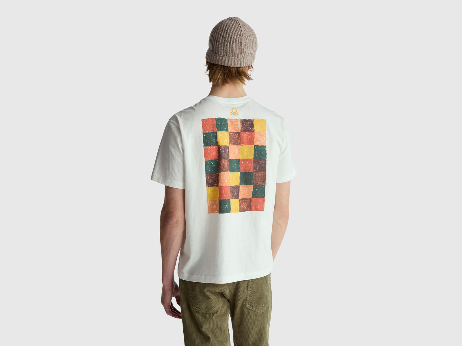 T-shirt relaxed fit com estampa à frente e atrás - ucb_image_B