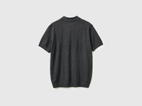 Textured linen blend polo shirt - ucb_image_BS