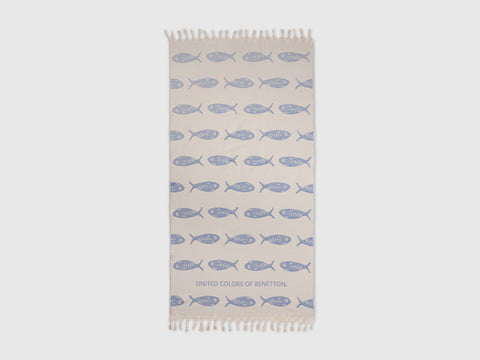 Toalha de praia jacquard com peixes azuis - ucb_image_FS