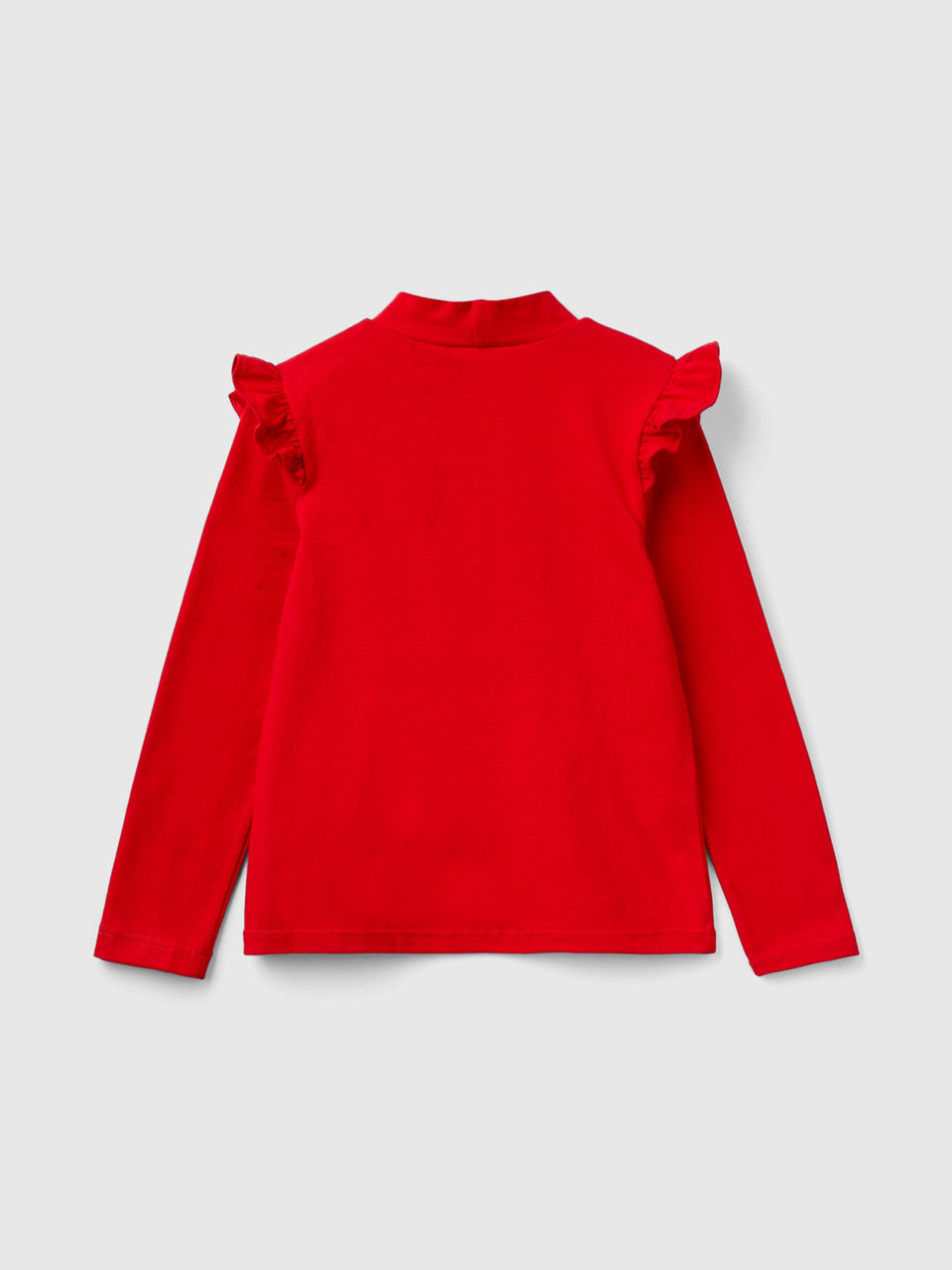 T-shirt de gola alta com folhos - ucb_image_BS