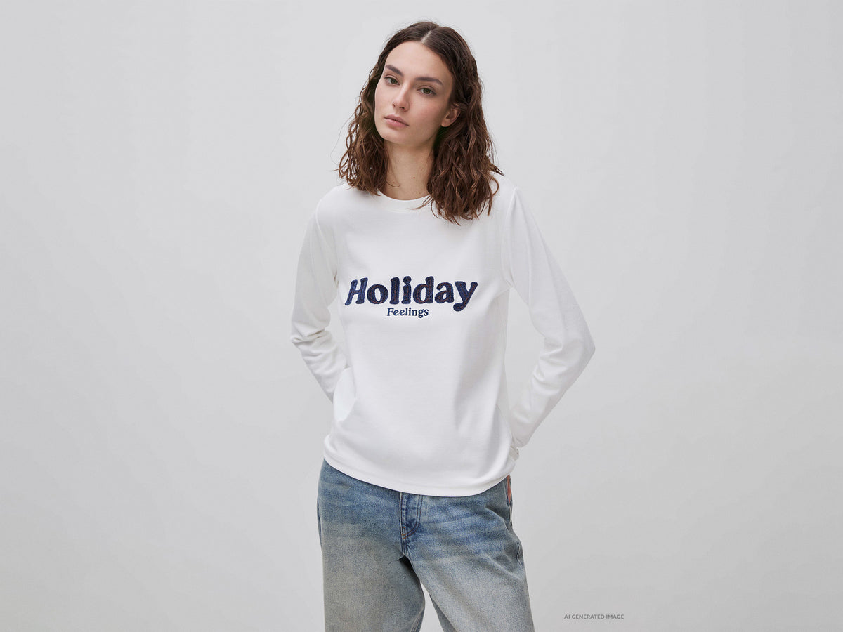 T-shirt em algodão quente com texto - ucb_image_F