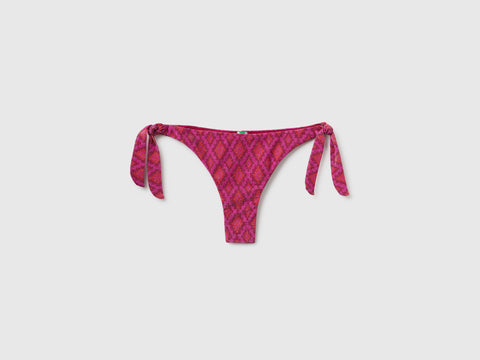 Cueca de biquíni com estampado étnico e lurex - ucb_image_FS