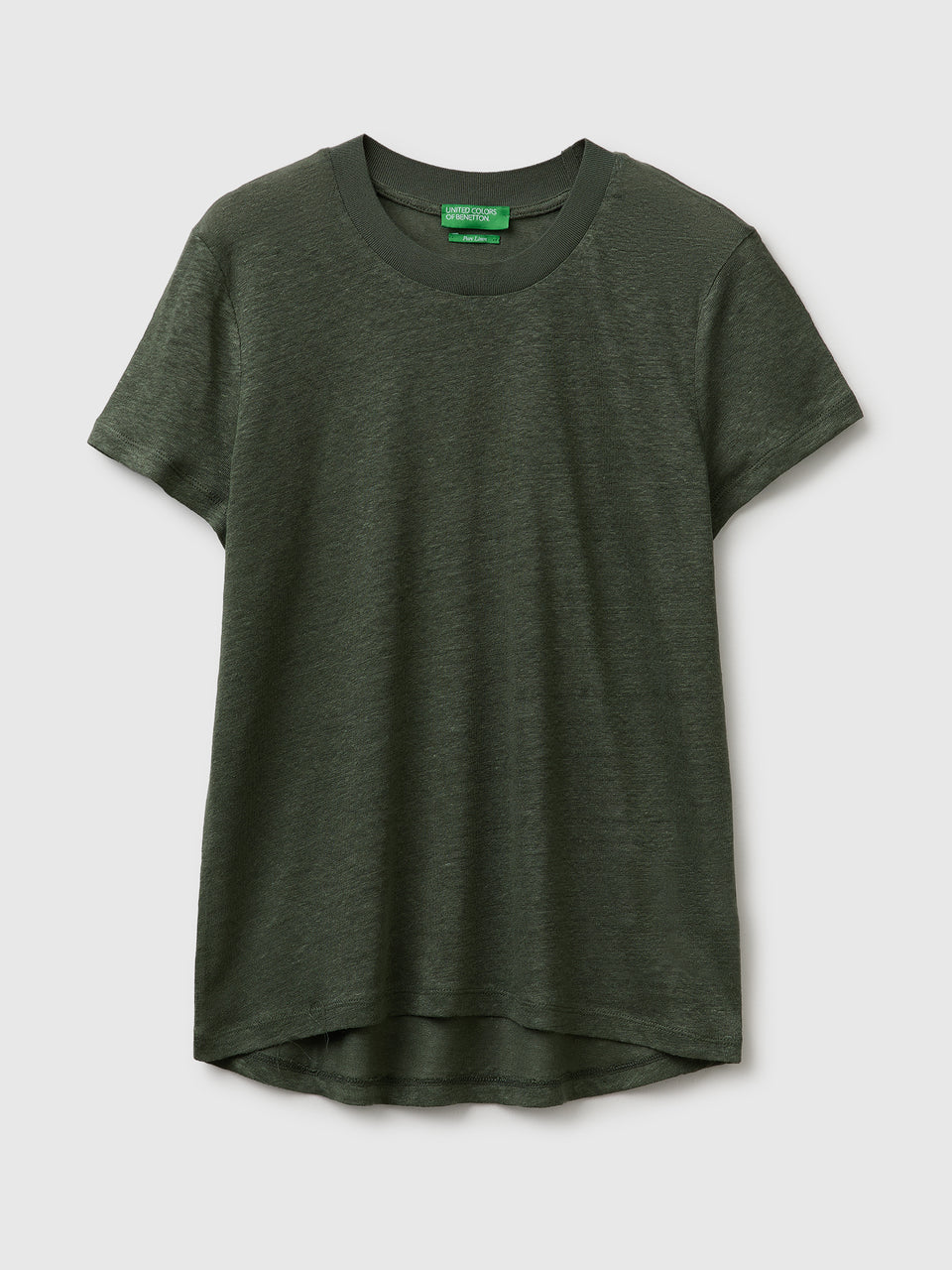 Crew neck T-shirt in pure linen - ucb_image_FS