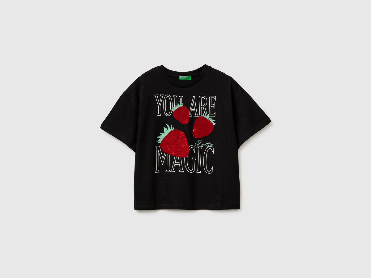 T-shirt with print and sequins - ucb_image_FS