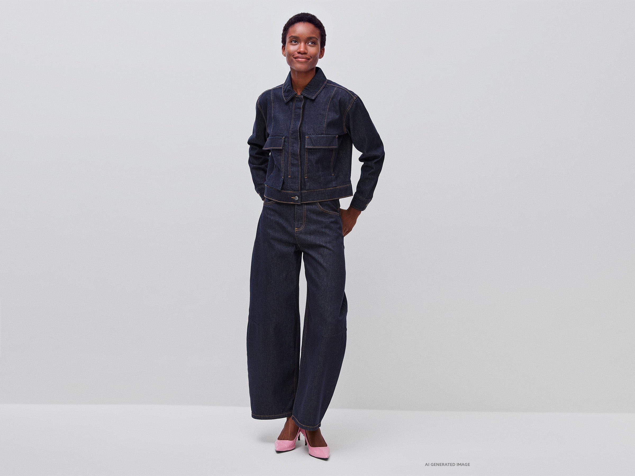 Casaco de jeans com bolsos grandes - ucb_image_FY
