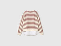 Sweat às riscas com inserção de camisa - ucb_image_BS