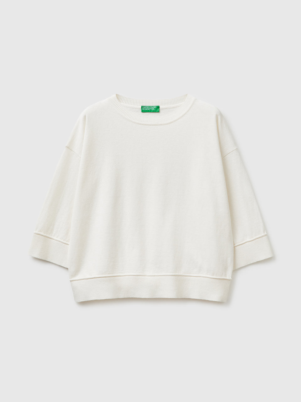Crew neck sweater in cotton and wool - ucb_image_FS
