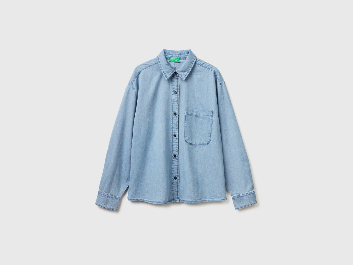 Cropped chambray shirt - ucb_image_FS