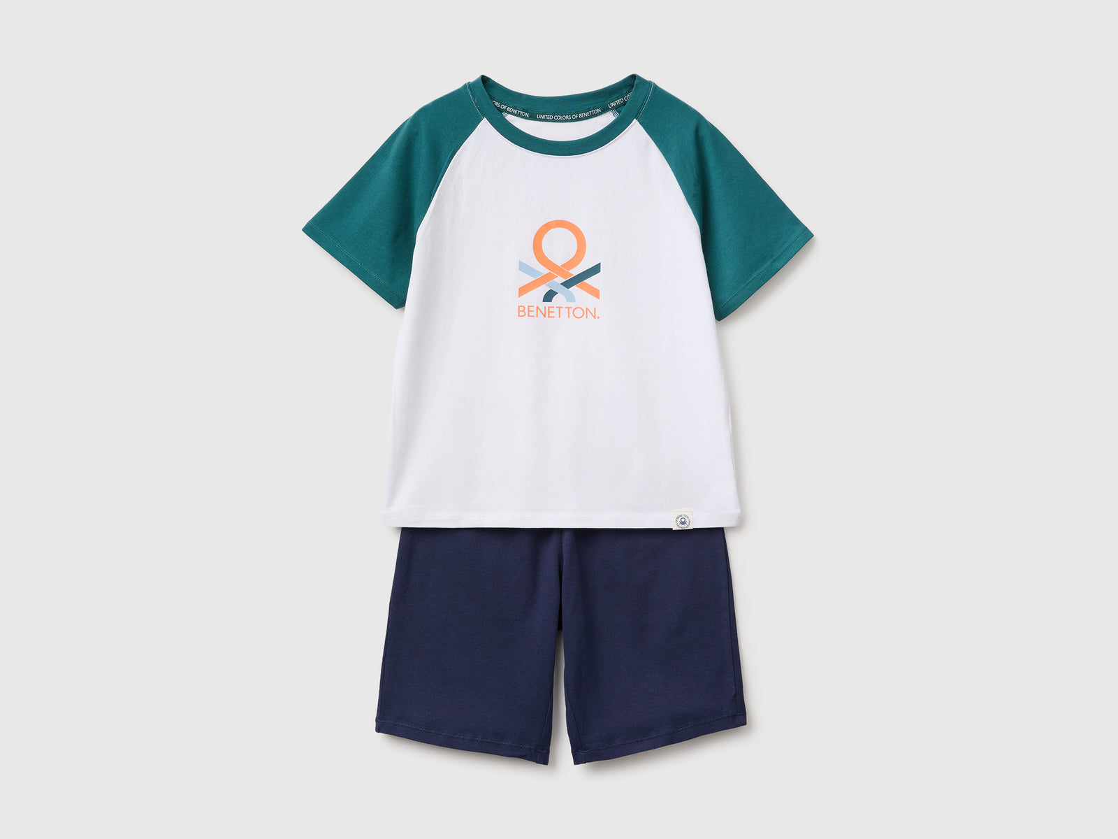 Pijama curto em algodão estampa logótipo - ucb_image_FS