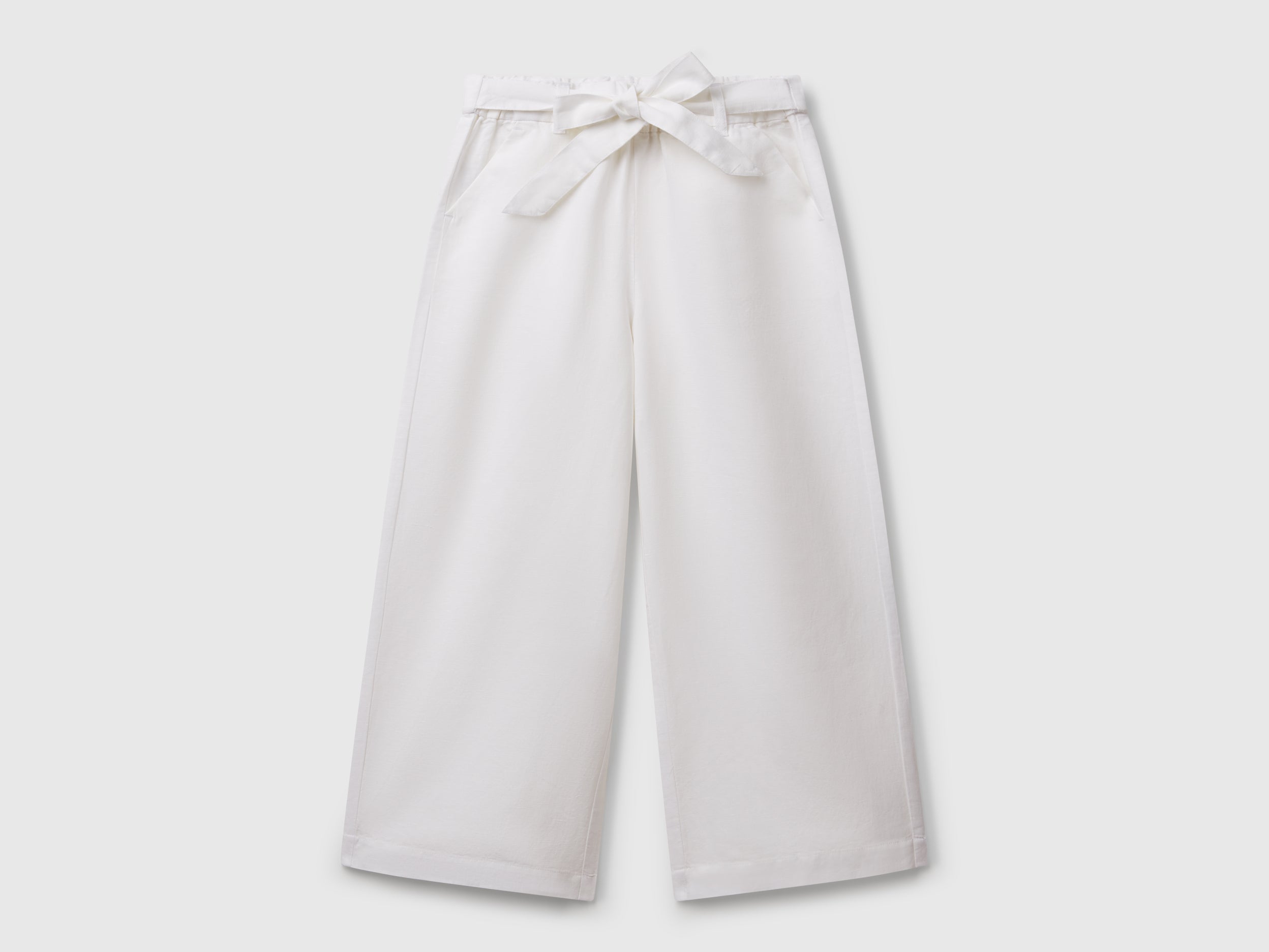 Linen blend trousers with sash - ucb_image_FS
