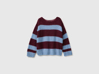 Camisola em mistura de mohair às riscas bicolor boxy fit - ucb_image_BS