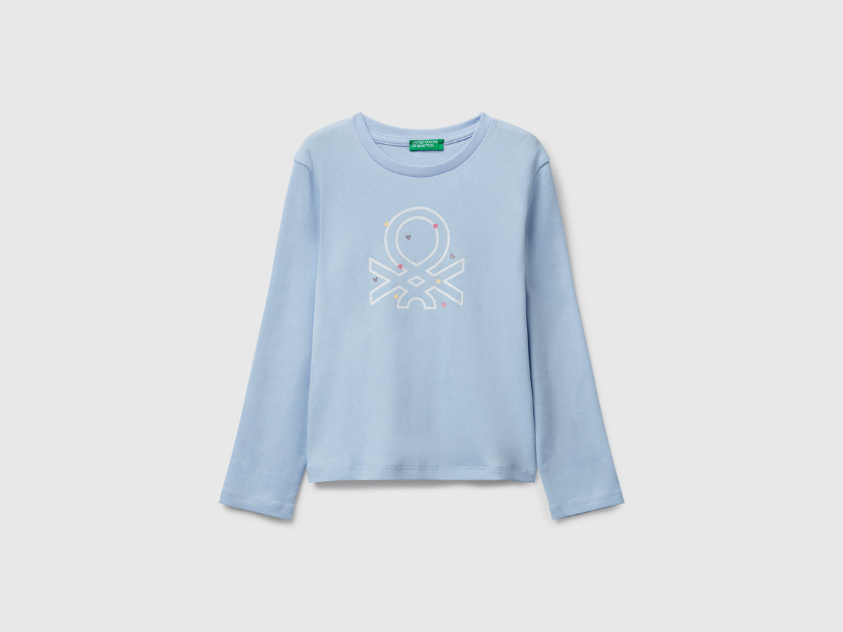 T-shirt com logótipo glitter em algodão - ucb_image_FS