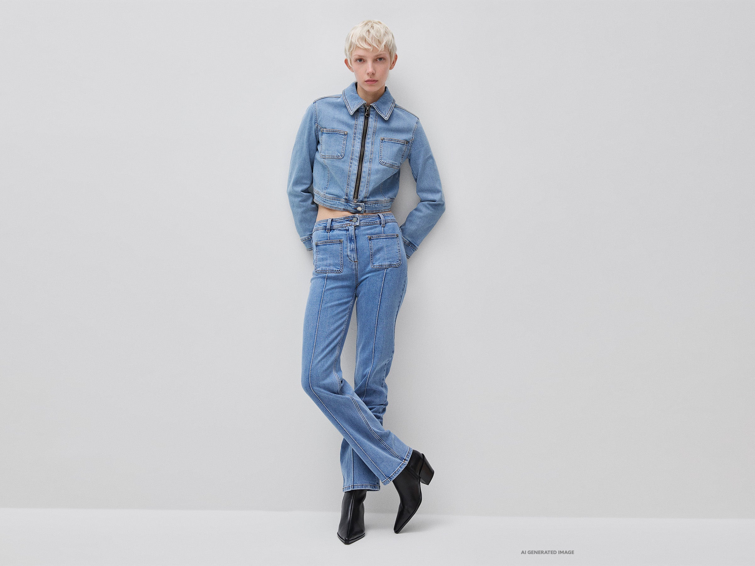 Casaco em denim com fecho de correr - ucb_image_FY