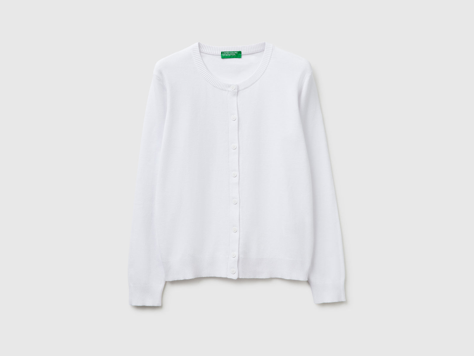 White cardigan in tricot cotton - ucb_image_FS