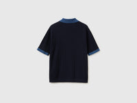 Ribbed knit polo shirt - ucb_image_BS
