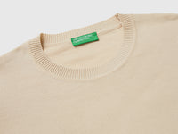 Beige sweater in tricot cotton - ucb_image_DS1