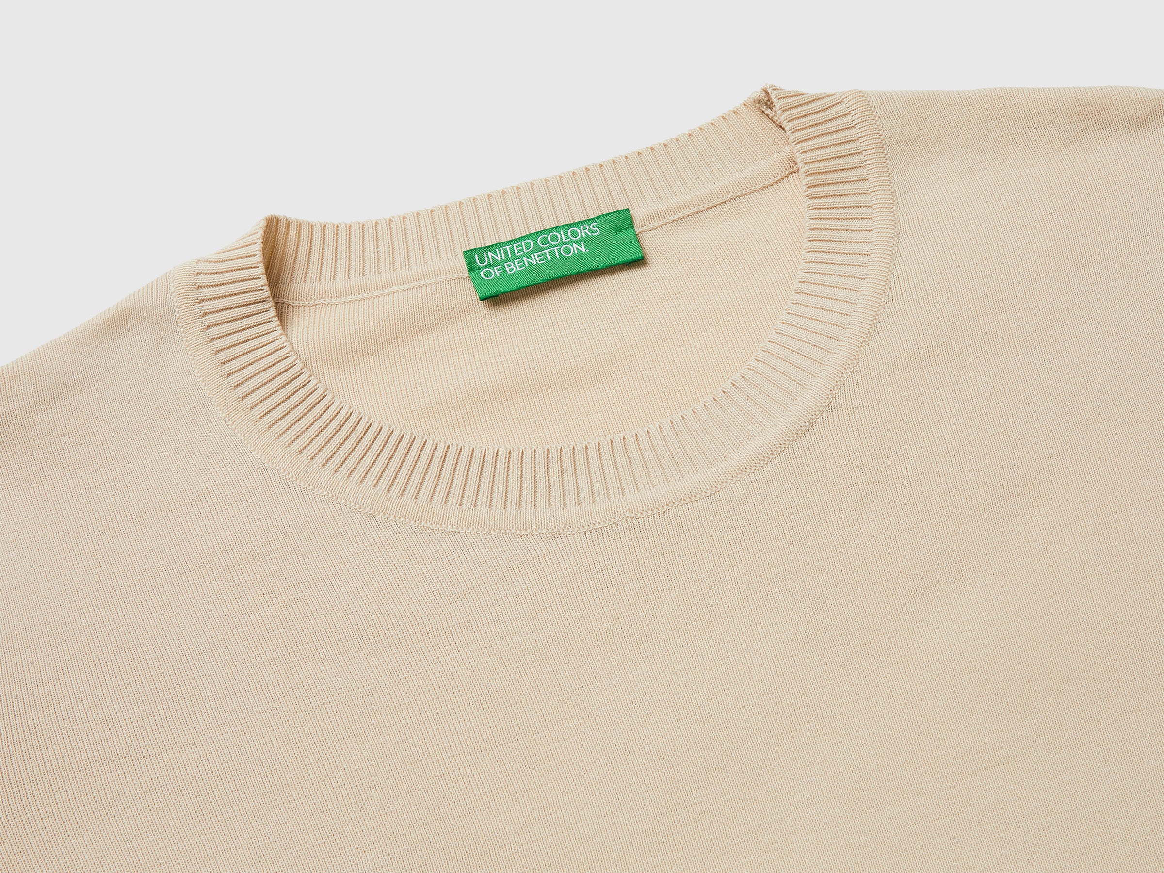 Beige sweater in tricot cotton - ucb_image_DS1
