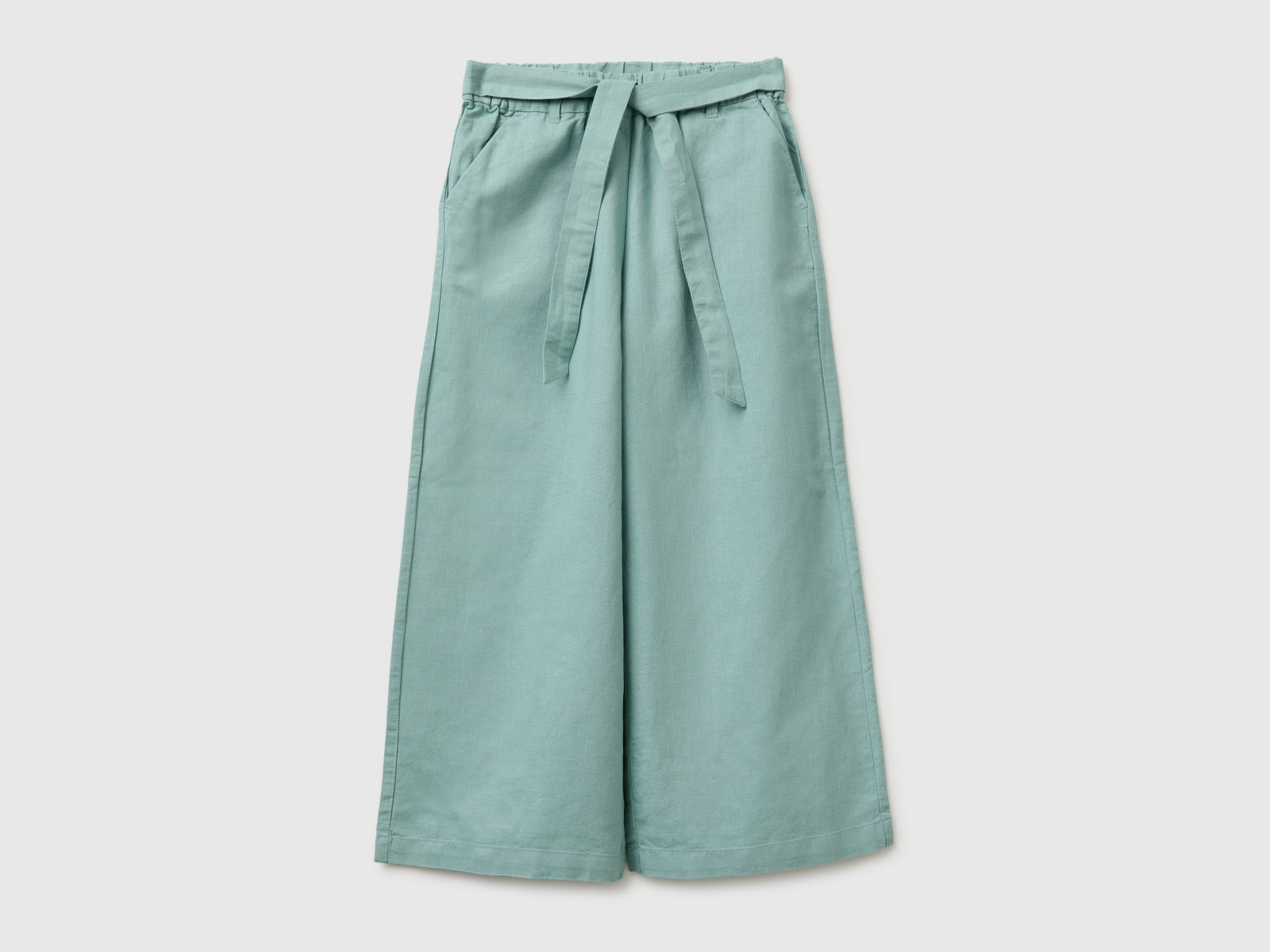 Linen blend trousers with sash - ucb_image_FS