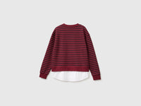 Sweat às riscas com inserção de camisa - ucb_image_BS