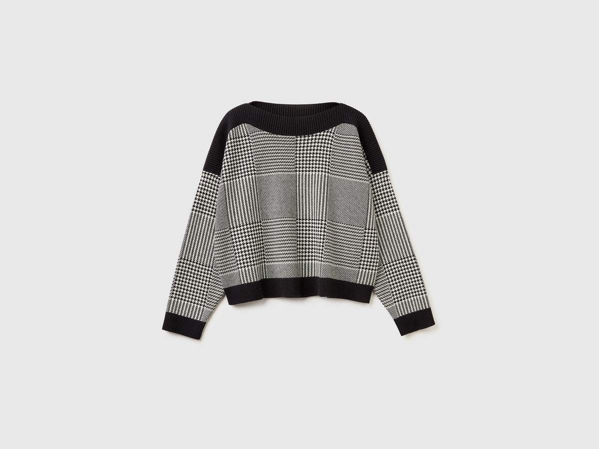 Camisola boxy fit príncipe de Gales - ucb_image_FS