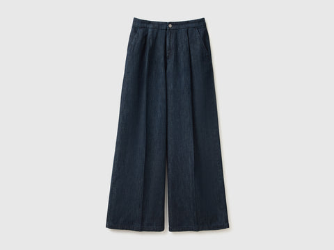 Calças wide fit em denim - ucb_image_FS