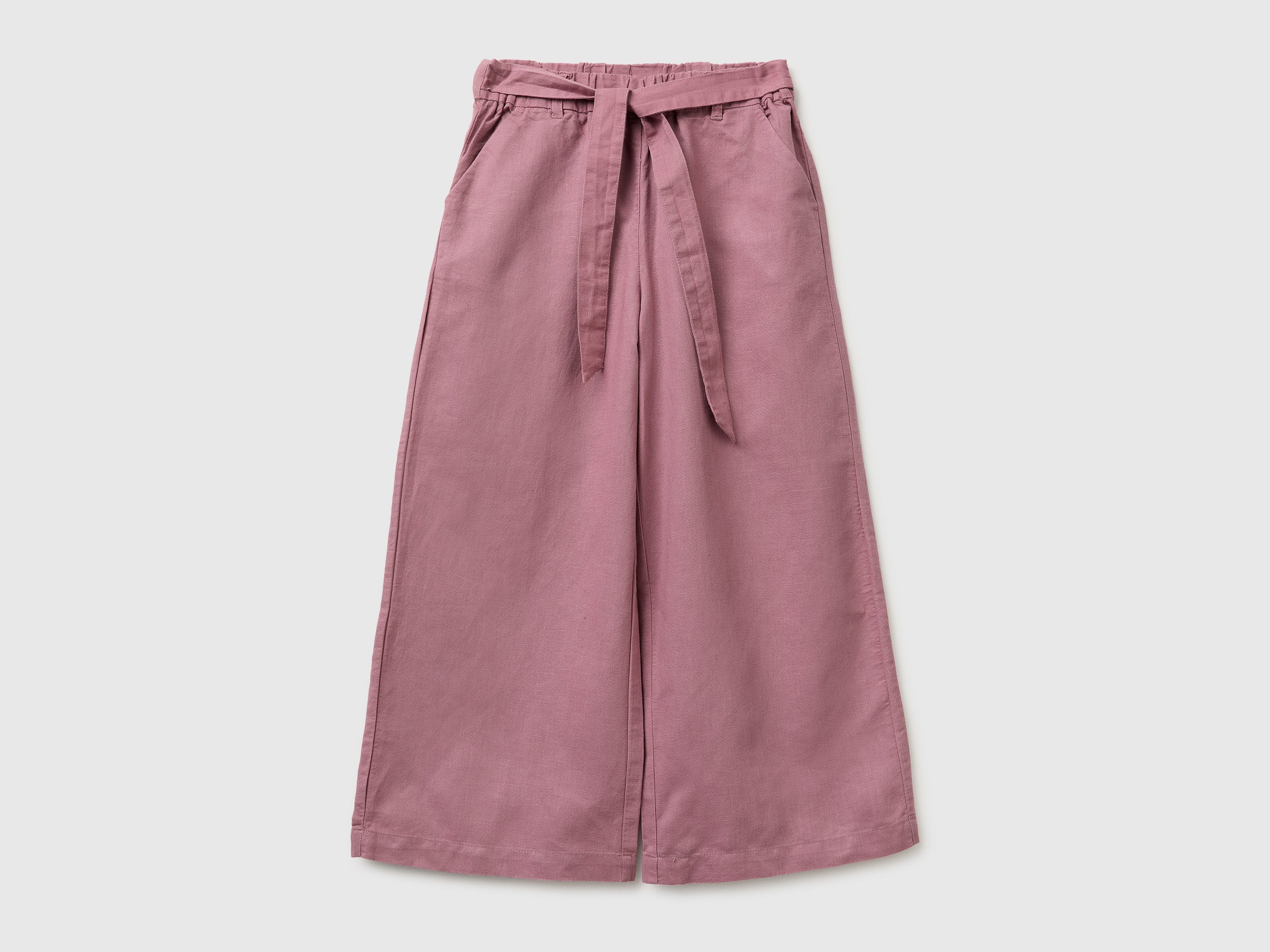 Linen blend trousers with sash - ucb_image_FS
