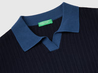 Ribbed knit polo shirt - ucb_image_DS1