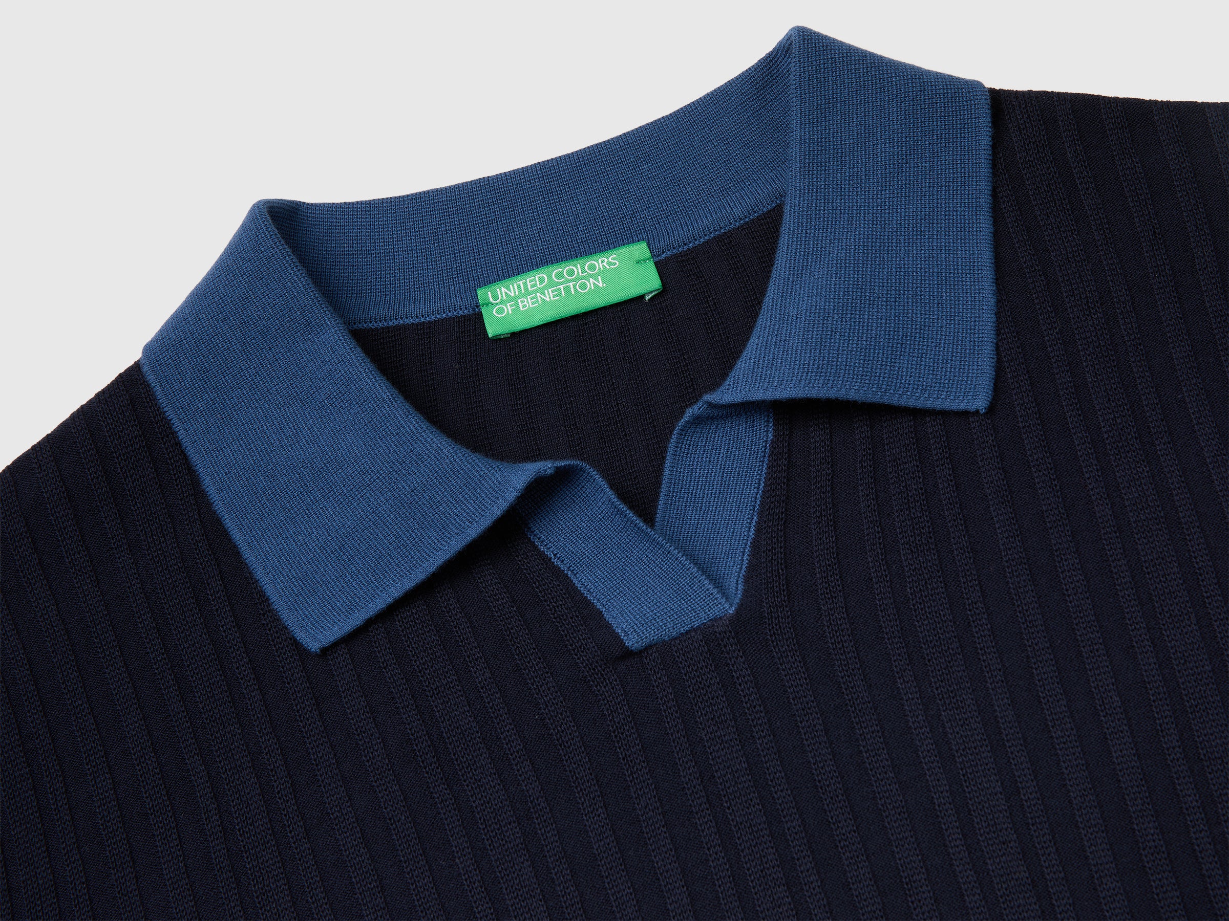Ribbed knit polo shirt - ucb_image_DS1