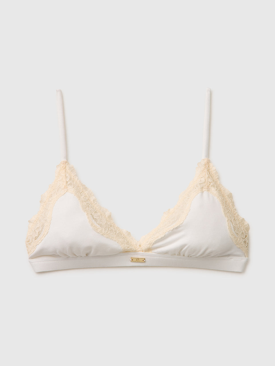 Silk blend triangle bra with lace - ucb_image_FS