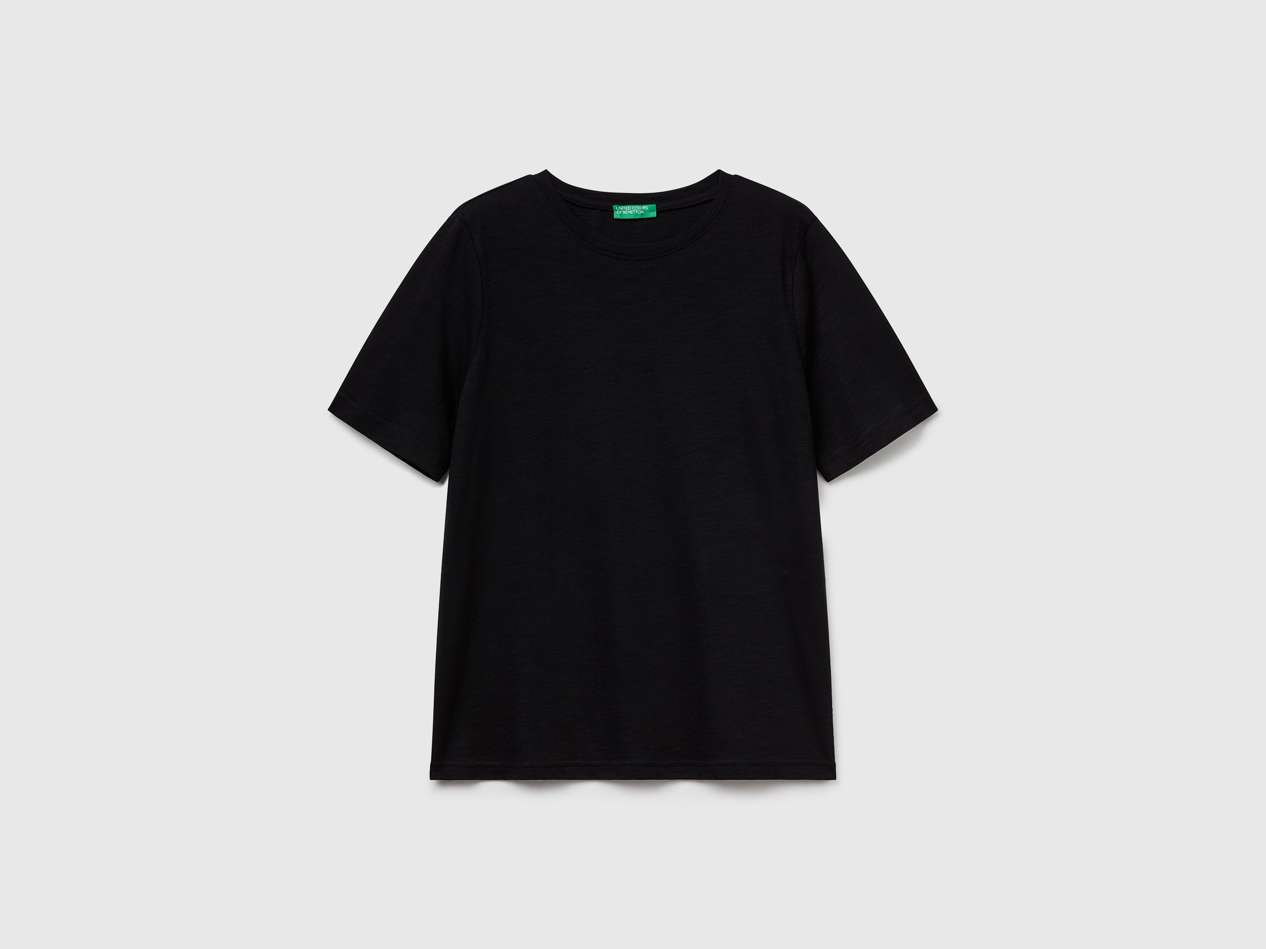 T-shirt de gola redonda em algodão flamé - ucb_image_FS