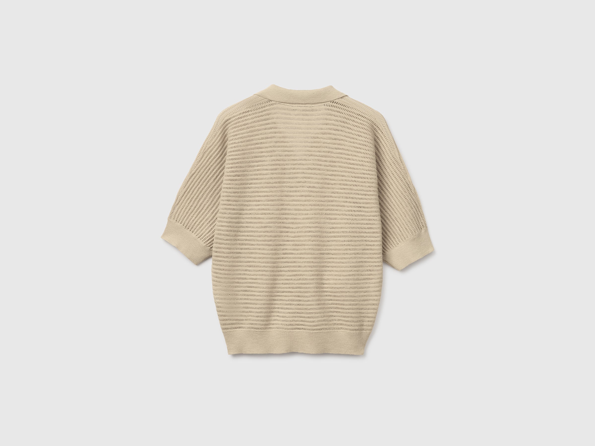 Perforated polo shirt in linen blend - ucb_image_BS