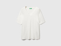 T-shirt decote em V em viscose stretch - ucb_image_FS