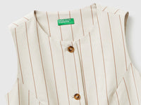 Long pinstriped waistcoat with belt - ucb_image_DS1