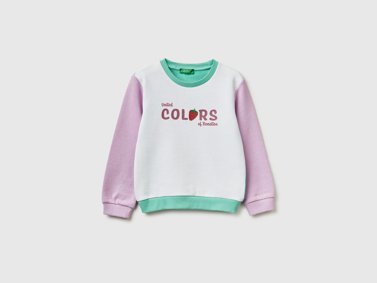 Sweatshirt with glitter logo print - ucb_image_FS