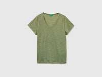 Round-neck T-shirt in pure linen - ucb_image_FS