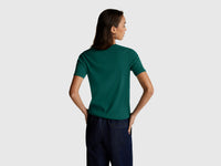 T-shirt em algodão puro com decote em V - ucb_image_B