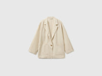 Blazer de abotoadura simples em 100% linho - ucb_image_FS