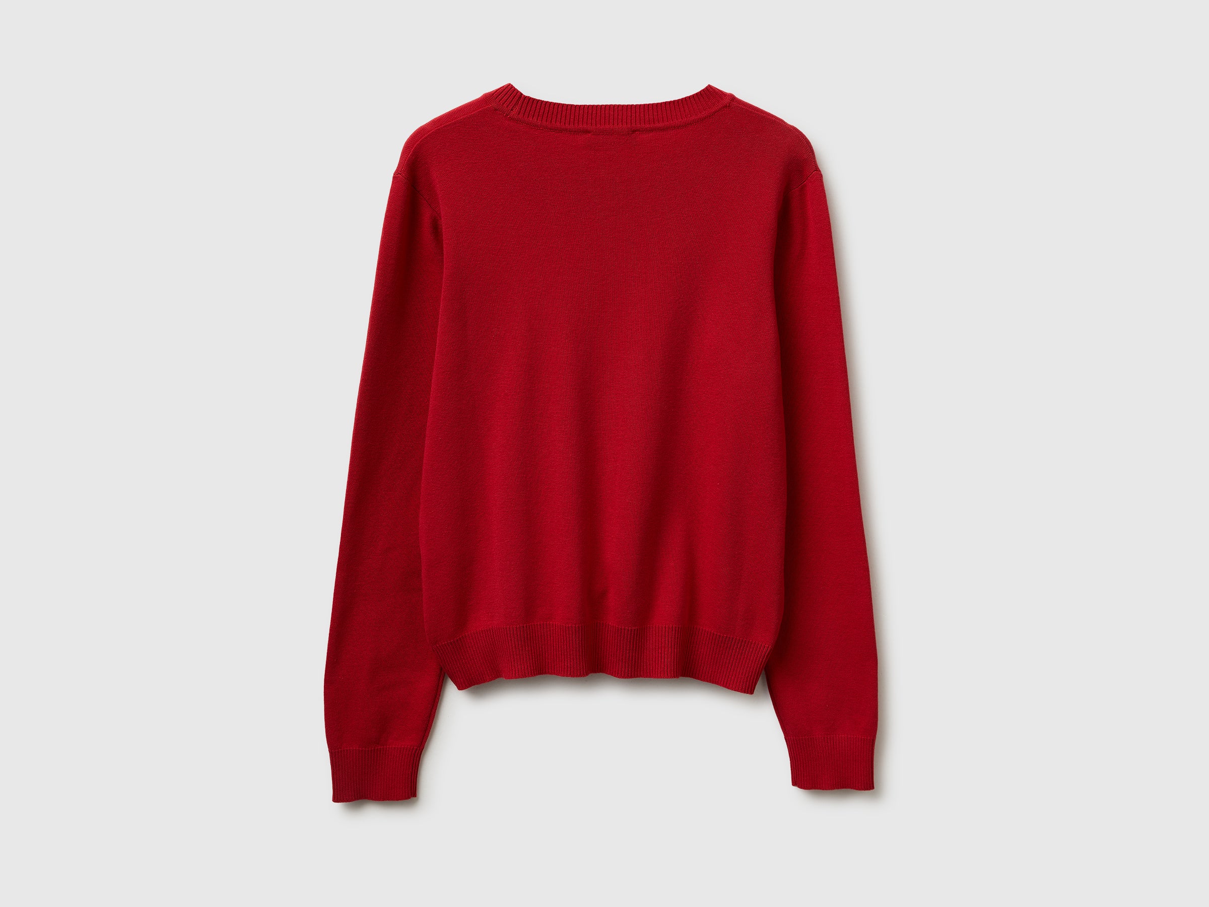 Strawberry red sweater in tricot cotton - ucb_image_BS