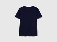 T-shirt em algodão puro com decote em V - ucb_image_BS