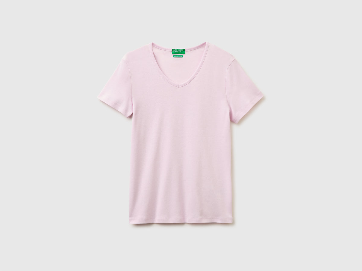 T-shirt slim fit com decote em V - ucb_image_FS